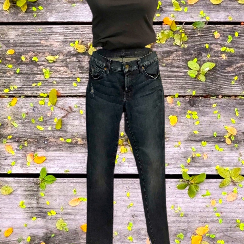 7 for all mankind skinny jeans Roxanne distressed